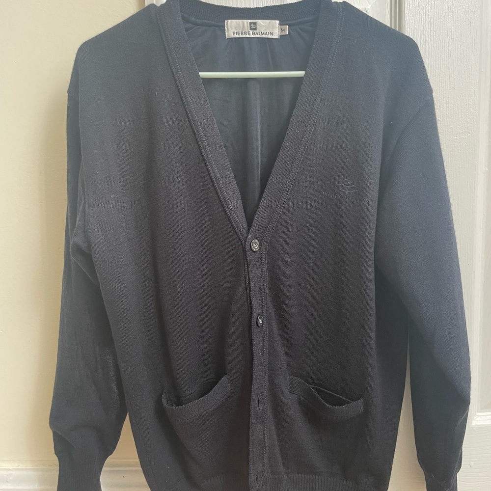 Vintage Pierre Balmain Wool/Silk Cardigan M
